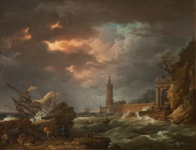 The Tempest (Storm off the Coast) (1754) by Claude Joseph Vernet